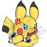  1:1 alpha_channel angry distracting_watermark emote kasey_chu male nintendo pikachu pok&eacute;mon pok&eacute;mon_(species) quentinmimikyu solo video_games watermark 