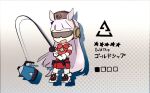  1girl :d animal_ears arknights bangs bare_shoulders blindfold boots brown_headwear character_name coffee_pot dress ear_covers facing_viewer fishing_line fishing_rod full_body gloves gold_ship_(umamusume) halftone halftone_background hat holding holding_fishing_rod horse_ears horse_girl horse_tail long_hair mini_hat open_mouth pantyhose purple_hair red_dress sleeveless sleeveless_dress smile solo standing sutoa tail umamusume very_long_hair white_footwear white_gloves white_legwear 