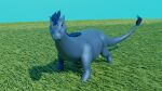  blender_(software) blue_hair dragon female feral graythezebra hair hi_res larissa solo 