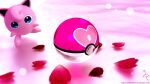  3d_(artwork) blue_eyes digital_media_(artwork) flower_petals fur hi_res jigglypuff love_ball nintendo petals pink_background pink_body pink_fur pok&eacute;ball pok&eacute;mon pok&eacute;mon_(species) rose_petals simple_background smile video_games waddling_head xxdani91xx 