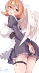  garter ishuzoku_reviewers maid meidri monster_girl nopan tagme wings 