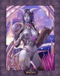  armor azazel1944 bikini_armor blue_horns book breasts breasts_apart draenei green_eyes horns large_breasts moderate_pubic_hair no_bra panties pointy_ears pubic_hair see-through silver_hair solo thighhighs underwear warcraft world_of_warcraft 