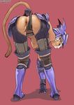  animal_ears anus armor ass bent_over breasts cat_ears catgirl dragoon mithra pussy short_hair tail thighhighs uncensored white_hair 