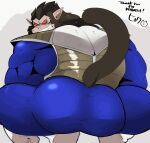  animated anthro brown_body brown_fur butt clothing dragon_ball dragon_ball_z fur hi_res hyaku_(artist) looking_at_viewer male mammal oozaru primate rear_view red_eyes short_playtime simple_background solo vegeta 