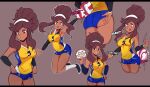  1girl absurdres adjusting_clothes ass ass_focus ass_smack ball black_hair bouncing_breasts breasts cat clothes dark_skin embarrassed hand_on_hip highres jumping mari_(tiaramisstsu) medium_breasts original sportswear tiaramisstsu volleyball volleyball_net volleyball_uniform 