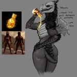  ambiguous_gender beverage biped claws dark_souls dragon dragonoid_(dark_souls) estus fromsoftware hi_res horn liquid meandraco nude oops open_mouth pose scalie simple_background solo standing teeth text video_games wings 