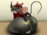  amateurcooper anthro big_butt bottomless bottomless_male butt butt_focus butt_slap clothed clothing disney genitals hi_res looking_at_viewer looking_back male mammal mouse murid murine presenting presenting_hindquarters rodent roquefort slap solo the_aristocats 