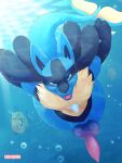  absurd_res animal_genitalia animal_penis canine_penis erection feebas genitals hi_res kenrito lucario male marine merfolk nikkibunn nintendo penis pok&eacute;mon pok&eacute;mon_(species) solo swimming underwater video_games water 