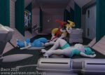  3d_(artwork) after_sex anthro armwear bacn big_breasts bodily_fluids breasts butt canid canine claws clothing cum cum_leaking cum_on_butt cum_on_ground cum_on_head cum_on_wall cum_pool detailed_background digimon digimon_(species) digital_media_(artwork) elbow_gloves female female_penetrated fox from_behind_position genital_fluids gloves group group_sex guilmon handwear happy happy_sex harem inside legwear lying male male/female male_penetrating male_penetrating_female mammal markings nipples nude on_back on_front open_mouth penetration renamon rubber scalie sex smile symbol text thigh_highs url 