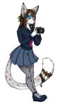  alpha_channel anthro camera cheetah choxy felid feline female hi_res holding_camera holding_object hybrid kiichi mammal pantherine simple_background slim snow_leopard solo transparent_background 