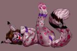 3:2 absurd_res bdsm bondage bound cheetah choxy cuffs_(disambiguation) felid feline female heterochromia hi_res hybrid mammal olelowka pantherine slim snow_leopard solo 