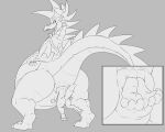  2021 2_horns 3_toes 4_fingers absurd_res anal anal_penetration anal_vore anthro anthro_pred anthro_prey anus belly big_belly big_butt black_and_white blitzit blitzit_(character) butt butt_pose canid canine claws comic digital_media_(artwork) dragon duo feet finger_claws fingers fox hi_res horn looking_at_viewer looking_back looking_back_at_viewer male male/male male_pred male_prey mammal monochrome naughty_face nude open_mouth open_smile penetration pose predator/prey rear_view reptile scalie sitting_on_person size_difference sketch smile soft_vore spikes spikes_(anatomy) standing thick_thighs toe_claws toes tongue tongue_out vore wide_hips wings 