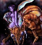  bug hive_queen insect insect_girl kara_(color) monster_girl nude purple_skin romancing_saga romancing_saga_2 saga solo wings 