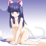  :3 animal_ears artist_request breasts cat_ears hazuki_(tsukuyomi) nude small_breasts solo tail tsukuyomi_moonphase 