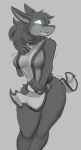  4_fingers anthro blizzard_entertainment blue_eyes breasts canid clothed clothing digital_media_(artwork) female fingers fur hair hi_res infinitedge2u mammal open_mouth teeth tongue video_games warcraft were werecanid worgen 