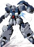  gun gundam gundam_hathaway&#039;s_flash gundam_unicorn gustav_karl highres holding mecha no_humans rx-78-2 shimure_(460) simple_background sketch solo weapon white_background 