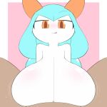  big_breasts breasts female hi_res huge_breasts hyper hyper_breasts k-10 kirlia looking_at_viewer male male/female nintendo pok&eacute;mon pok&eacute;mon_(species) sex shiny_pok&eacute;mon spread_legs spreading titfuck video_games white_body 