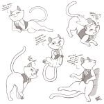  &lt;3 1:1 2021 blush bottomless clothed clothing disembodied_hand domestic_cat duo english_text felid feline felis female feral hi_res infinity_train looking_at_viewer mammal nekostar samantha_(infinity_train) scratching simple_background text white_background 