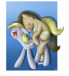 blush derpy_hooves_(mlp) doctor_whooves_(mlp) duo equid equine eyes_closed female friendship_is_magic hasbro hi_res horse itsuko103 looking_pleasured male male/female mammal my_little_pony open_mouth pegasus pony sex wings