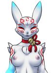  anthro bust_portrait canid canine digimon digimon_(species) female fox furball_(artist) mammal obanmon portrait solo 