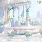  day flower lily_(flower) no_humans nu_carnival official_art outdoors pink_flower white_lily 