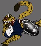  anthro areola big_areola big_breasts big_butt breasts butt cheetah clothing colored coloring_corruptions djpuppeh fanarts felid feline female glass hi_res mammal mature_female pantherine rubber rubber_suit thick_thighs unknown_artist 