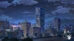  artist_logo building city cloud highres night night_sky no_humans original outdoors scenery sky tree xingzhi_lv 