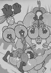 5_fingers anthro anthro_on_anthro anthro_penetrated anthro_penetrating anthro_penetrating_anthro anus areola backsack balls big_breasts biped breasts butt canid canine comic duo female female_penetrated fingers freckles_(artist) generation_1_pokemon generation_4_pokemon genitals interspecies larger_female larger_penetrated lucario machoke male male/female male_penetrating male_penetrating_female mammal monochrome nintendo nipples open_mouth open_smile penetration penile penile_penetration penis_in_pussy perineum pokemon pokemon_(species) pussy sex size_difference smaller_male smile spread_legs spreading tail vaginal vaginal_penetration
