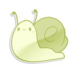 2016 :3 ambiguous_gender antennae_(anatomy) daww deaic feral gastropod green_body green_shell green_skin mollusk shell simple_background snail solo white_background