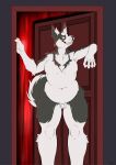 2024 after_vore anthro canid canine canis clenched_teeth creepy creepy_face creepy_smile creepypasta crotch_tuft domestic_dog doorframe ears_up evil_grin fangs female fur half-closed_eyes hi_res husky inner_ear_fluff jimfoxx looking_at_viewer mammal narrowed_eyes navel nordic_sled_dog nude open_door signature slightly_chubby slightly_chubby_anthro slightly_chubby_female smile smile.dog smiling_at_viewer solo spitz standing teeth tuft vore