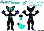 anthro black_body black_fur canid canine canis domestic_dog fur husky male mammal markings nordic_sled_dog solo sonar_(sonar) spitz tail tongue unknown_artist