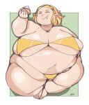 belly_overhang big_breasts bikini blonde_hair braided_hair breasts breath_of_the_wild clothing crumbs eating eating_food eyes_closed fat_arms fat_legs female food hair hi_res holding_food holding_object huge_breasts huge_thighs humanoid humanoid_pointy_ears hylian jewelry kapptastic light_body light_skin lying necklace nintendo obese obese_female obese_humanoid on_back on_grass overweight overweight_female overweight_humanoid pastry princess_zelda smile solo swimwear the_legend_of_zelda thick_thighs