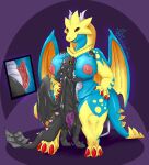 anthro areola big_breasts breasts claws dragon duo female female/female genitals hi_res horn mythological_creature mythological_scalie mythology nipples nude pussy scalie simple_background smile star_dragon_(dragon_city) weisswinddragon wings