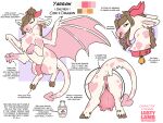  absurd_res bovid bovine cattle collar conditional_dnp donut_anus dragon feral genitals hi_res hybrid lustylamb male mammal milk model_sheet pussy solo teats udders wings 
