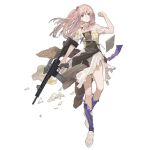  1girl apron ar-15 blue_eyes blue_necktie blue_socks brown_jacket clipboard expressionless full_body girls&#039;_frontline green_apron gun hair_ornament hand_up highres holding holding_gun holding_weapon jacket kneehighs light_brown_hair long_hair long_skirt looking_at_viewer multicolored_hair necktie official_alternate_costume official_art one_side_up parted_lips pen plaid plaid_shirt rifle shirt shoes short_necktie short_sleeves simple_background skirt socks solo st_ar-15_(girls&#039;_frontline) st_ar-15_(owl_latte)_(girls&#039;_frontline) standing streaked_hair third-party_source torn_apron torn_clothes torn_jacket torn_necktie torn_shirt torn_skirt torn_socks transparent_background trigger_discipline umo_(mica_team) unworn_jacket waitress weapon white_footwear white_shirt white_skirt 