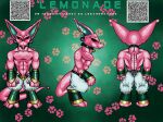 absurd_res anthro dragon_ball dragon_ball_z feral hairless hi_res intersex intersex/male kemono lemmonade lemonade_d_majin majin male maleherm martial_arts martial_arts_uniform model_sheet muscular mutants new_oc qr_code retro solo sportswear villan