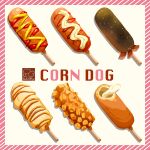  artist_logo corn_dog food food_focus food_name highres ketchup no_humans original sauce yuki00yo 