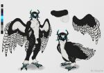  2022 anthro ark ark_survival_evolved avian balls beak bird claws digital_media_(artwork) erection feathers feral genitals horned_owl humanoid_genitalia humanoid_penis invalid_tag looking_at_viewer male model_sheet mythological_creature mythology neyyrie owl penis simple_background snowy_owl solo syncron tail true_owl video_games white_body white_feathers wings 