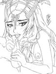  buttercupsaiyan greyscale highres midna monochrome oral solo_focus the_legend_of_zelda the_legend_of_zelda:_twilight_princess 