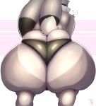  absurd_res anthro big_butt blazethefox butt clothed clothing disney female grey_body hi_res huge_butt judy_hopps lagomorph leporid mammal rabbit rear_view smile solo thick_thighs zootopia 