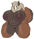  anthro areola big_areola big_breasts biped black_sclera breasts brown_body brown_fur canid canine curvy_figure female fur genitals huge_breasts kneeling mammal navel nipples nude obese obese_anthro obese_female overweight overweight_anthro overweight_female pussy skulldog_(species) solo thick_thighs vdisco voluptuous wide_hips willow_(vdisco) yellow_eyes 