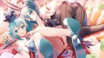  animal_ears aqua_eyes aqua_hair ass breasts bunny_ears bunnygirl cleavage daidou_(demitasse) hatsune_miku pantyhose short_hair tail twintails vocaloid 