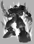  2020 5_fingers absurd_res action_pose ambiguous_gender armor bionicle biped claws digital_drawing_(artwork) digital_media_(artwork) english_text fingers grey_background greyscale hi_res holding_object holding_weapon humanoid jeetdoh lego looking_at_viewer machine makuta makuta_teridax melee_weapon monochrome mouthless not_furry polearm pose robot robot_humanoid signature simple_background solo spear standing teridax_(character) text weapon 