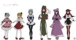  6+girls alternate_costume flandre_scarlet highres hong_meiling izayoi_sakuya koakuma multiple_girls patchouli_knowledge remilia_scarlet sokura_(mochichitose) the_embodiment_of_scarlet_devil touhou 