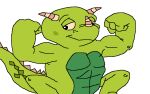  chameleon colored female jackson&#039;s_chameleon liz_(the_magic_school_bus) lizard muscular on_model reptile scalie simple_background solo the_magic_school_bus traced unknown_artist 