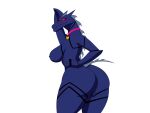  anthro anubian_baskurr ben_10 big_breasts blue_body blush breasts butt butt_pose cartoon_network female hi_res nipples nude pose vachang zed_(ben_10) 