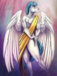  anthro cute_face digital_drawing_(artwork) digital_media_(artwork) disney equid equine feathers greece hercules_(disney) hi_res horse male mammal patreon_exclusive pegasus pegasus_(disney) pinup pose smile solo sunny_way wings 