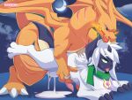 absol anal anal_penetration animal_genitalia animal_penis balls bodily_fluids canine_penis charizard claws cum cum_in_ass cum_inside cum_on_balls cum_on_ground duo excessive_cum feral feral_on_feral from_behind_position genital_fluids genitals grabbing_from_behind hi_res hindpaw knot looking_pleasured male male/male nikkibunn nintendo paws penetration penis pok&eacute;mon pok&eacute;mon_(species) quadruped sex toe_claws video_games wheelbarrow_position wings 