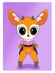  &lt;3 aggressive_retsuko antelope anthro black_bottomwear black_clothing black_skirt blush bottomwear bovid clothed clothing clothing_lift female fur gazelle genitals heart_nose hi_res konami_yung looking_at_viewer mammal multicolored_body multicolored_fur navel no_underwear orange_body orange_fur pink_clothing pink_shirt pink_topwear pussy sanrio shirt skirt skirt_lift small_horns smile solo sparkly_eyes topwear tsunoda white_body white_fur 