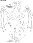  2016 5_toes after_vore anthro anthro_pred artist_name belly biped black_and_white bubble burping cetra_(zeara) claws dated digestion digital_media_(artwork) dragon fangs featureless_crotch feet fidchellvore front_view gaping_mouth looking_at_viewer male male_pred membrane_(anatomy) membranous_wings monochrome nude open_mouth open_smile oral_vore plantigrade reptile scales scalie sharp_teeth simple_background sketch slightly_chubby smile soft_vore solo spikes spikes_(anatomy) standing teeth toe_claws toes vore weight_gain white_background wings wyvern 